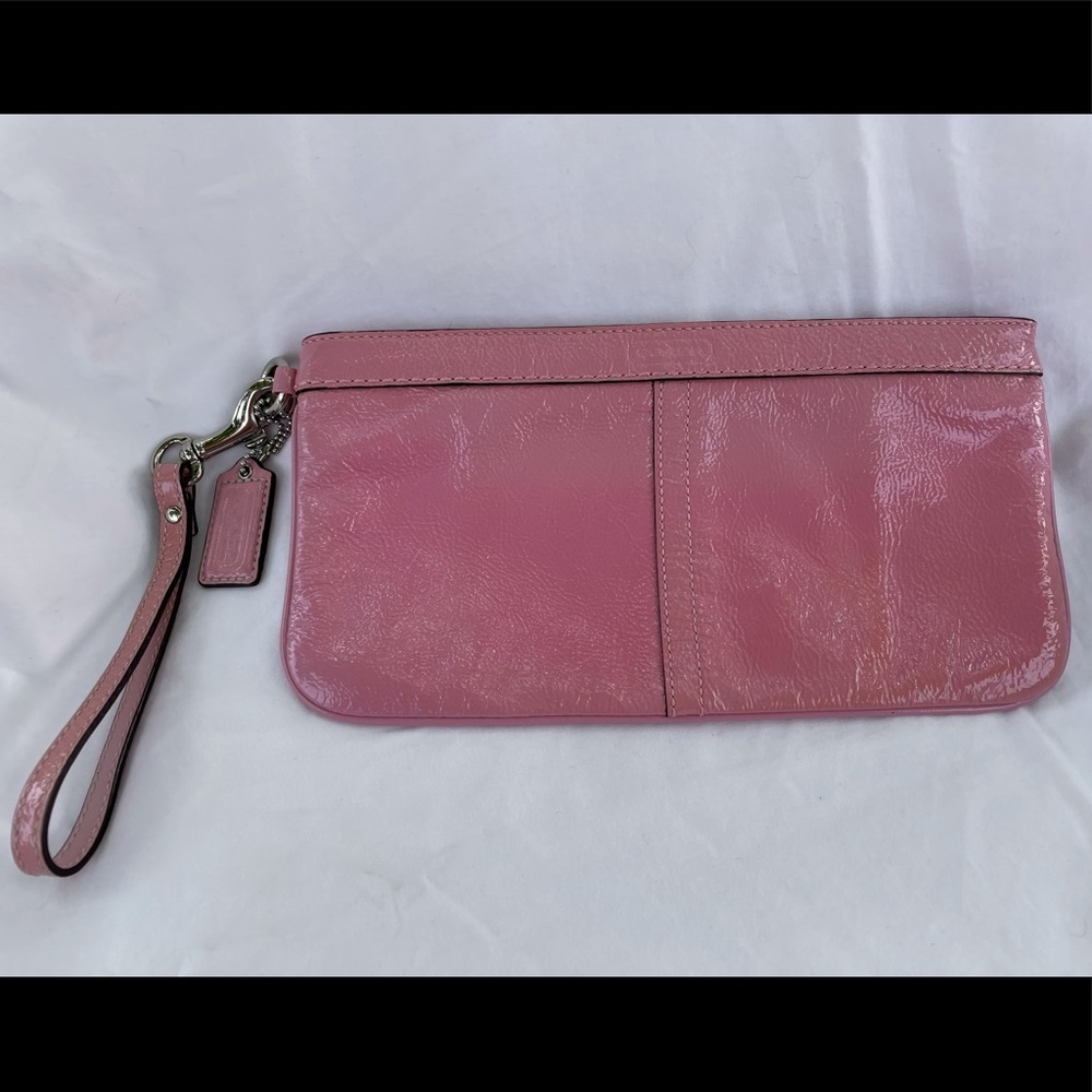Coach Pink Patent Leather Clutch